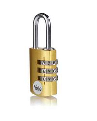 Visací zámek YALE YE3CB/28/126/1 zlatý